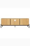 Living and Home Entertainment Centre TV Storage Cabinet with Rattan Doors thumbnail 4