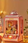 Living and Home Household Mini Clip Doll Claw Machine-Pink thumbnail 1