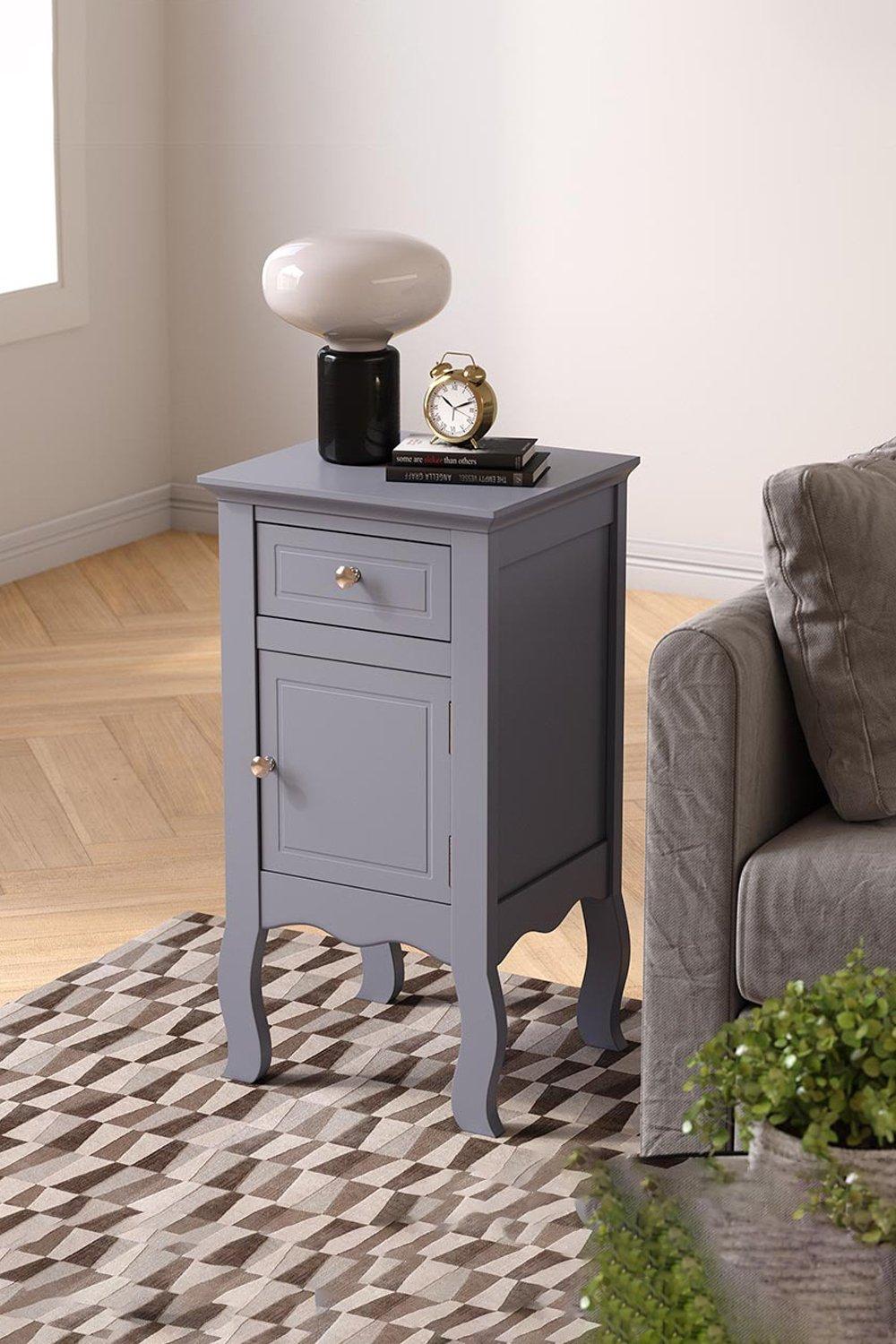 Wooden Bedside Side Table Nightstand with Drawer