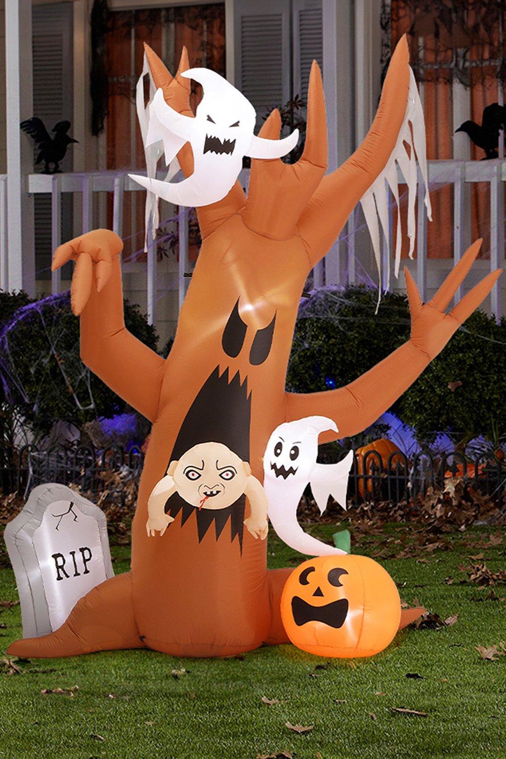 8FT Inflatable Halloween Ghost Tree Pumpkins