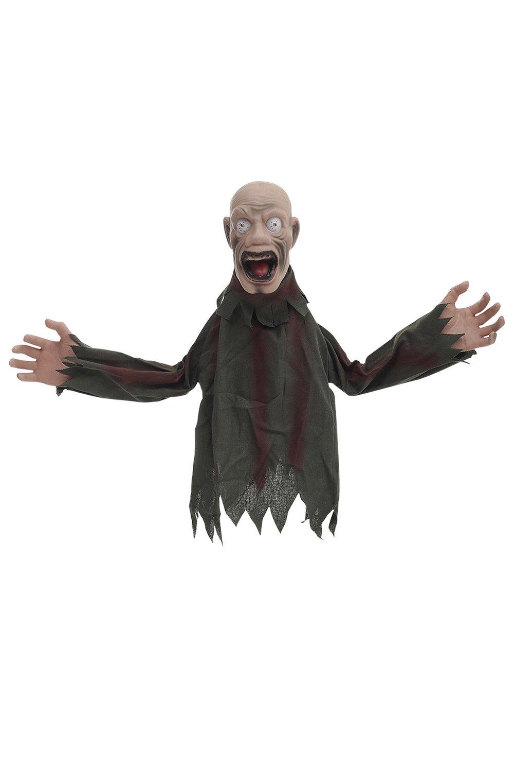 Outdoor Groundbreaker Zombie Props with LED Glowing Eyes