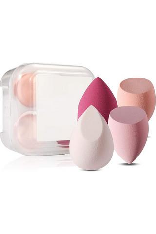 Product 4 Pack Beauty Blender Foundation Sponges Set High Density Makeup Sponge Pink