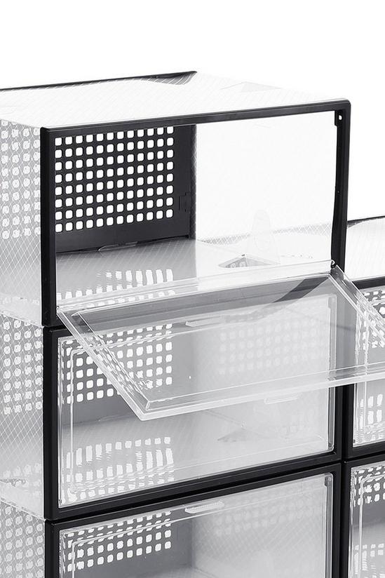 Living and Home Set of 12 Clear Plastic Stackable Shoe Storage Box 3