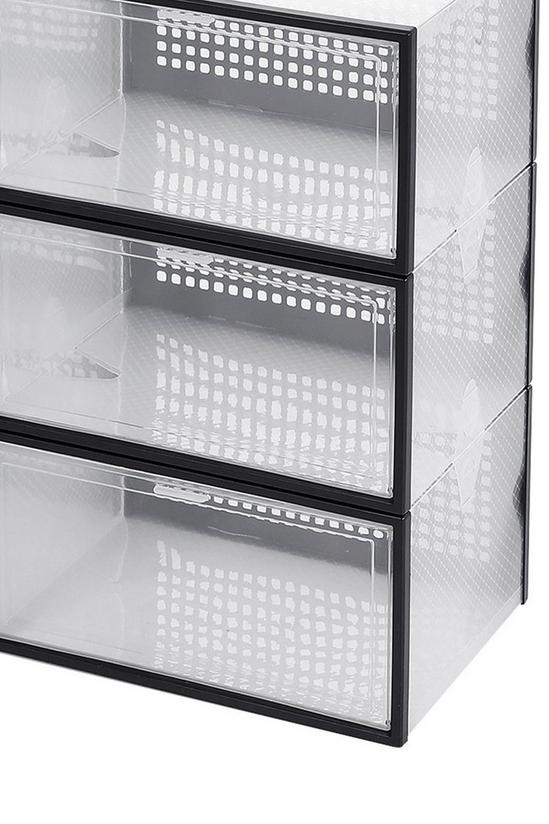 Living and Home Set of 12 Clear Plastic Stackable Shoe Storage Box 4