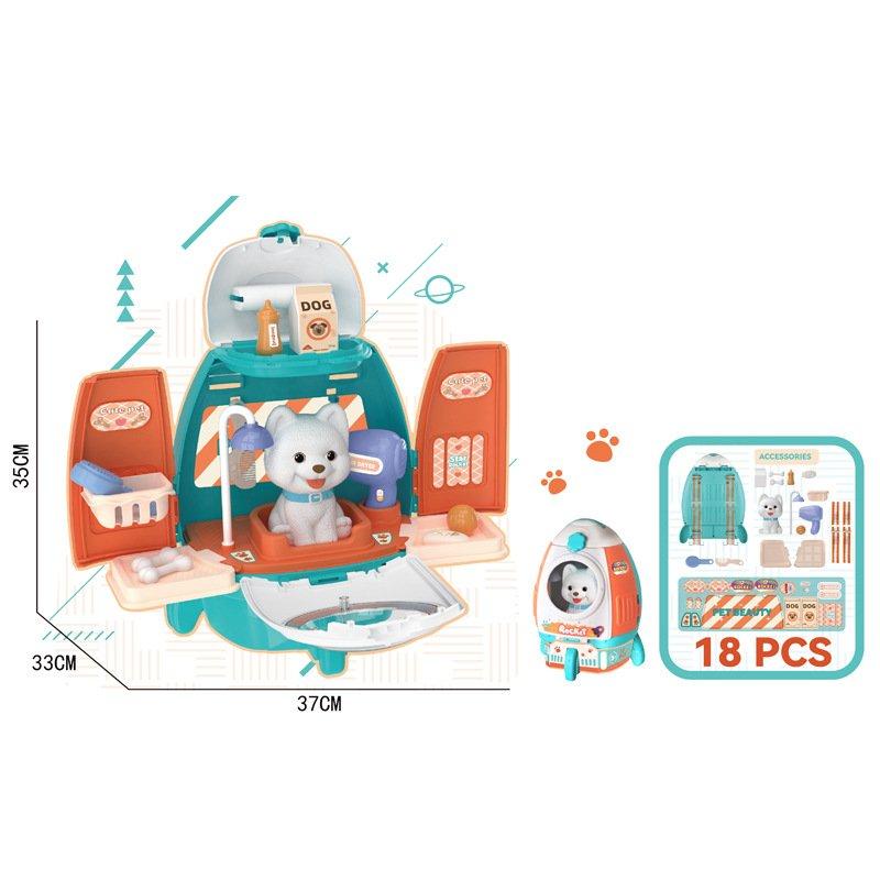 Pet set Backpack Toys for Kids-- Orange Rabbit Design