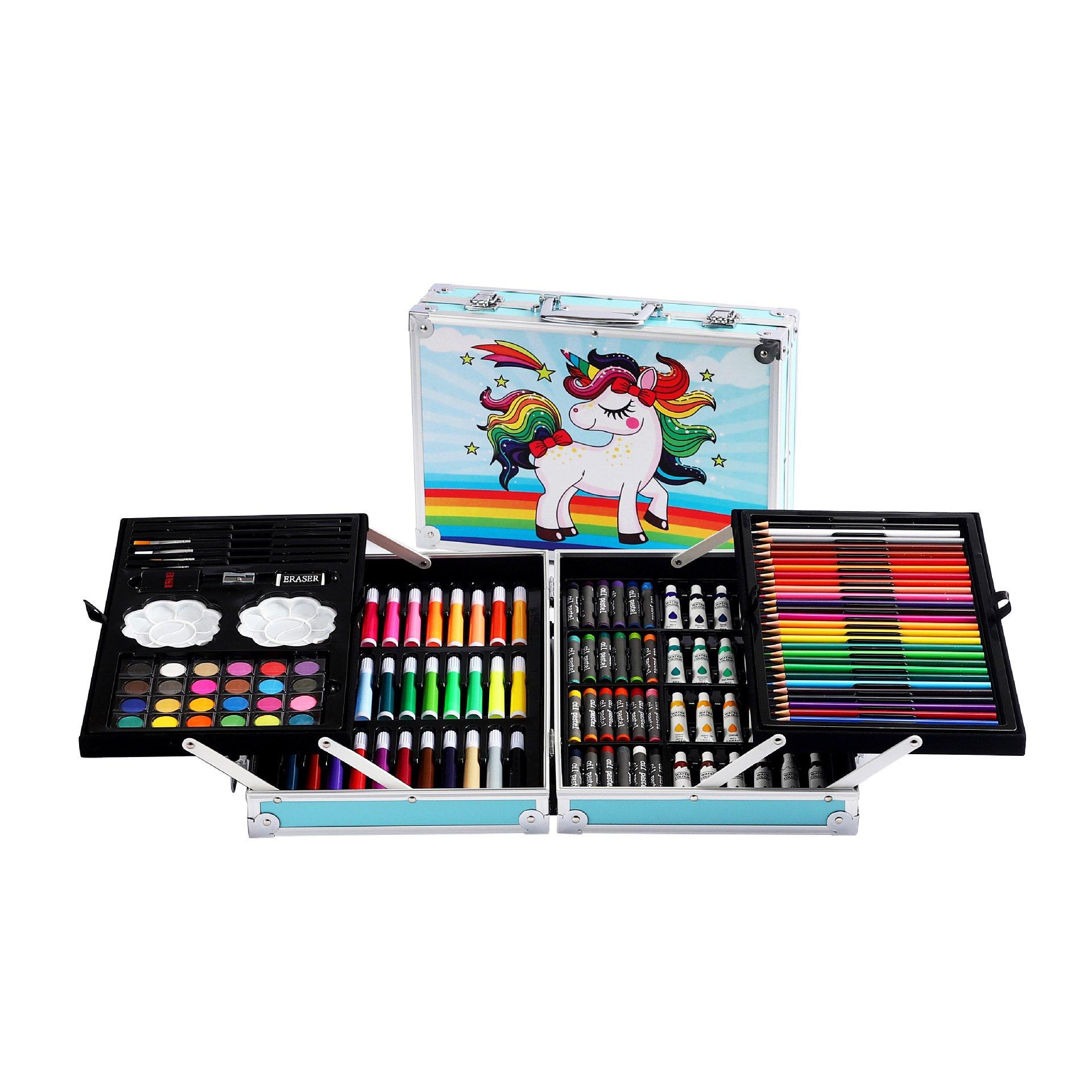 Art Set with Aluminium Folding Case for Kids - 145 Piece Set