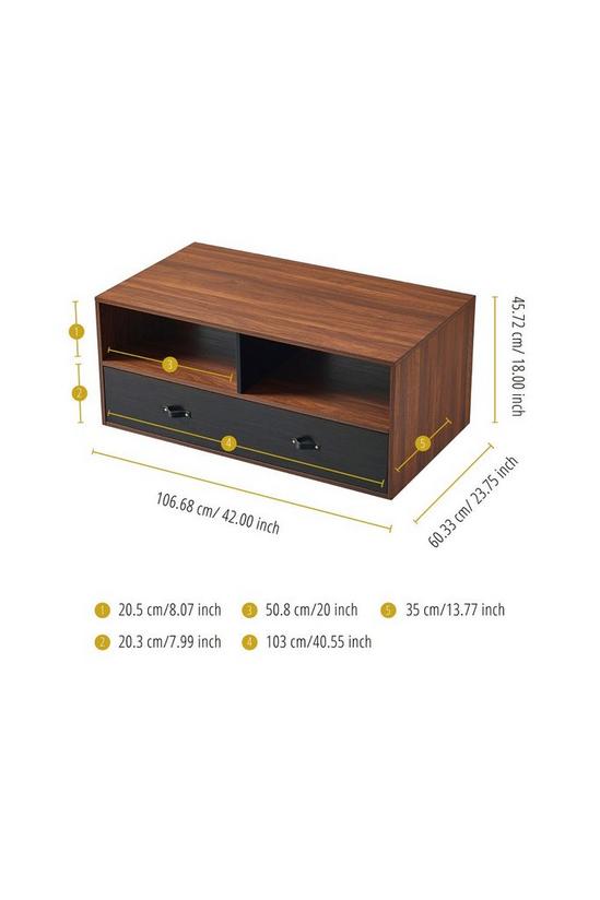 Teamson Home Henry Wooden Coffee Table & Storage, Modern Rectangular End Table 4
