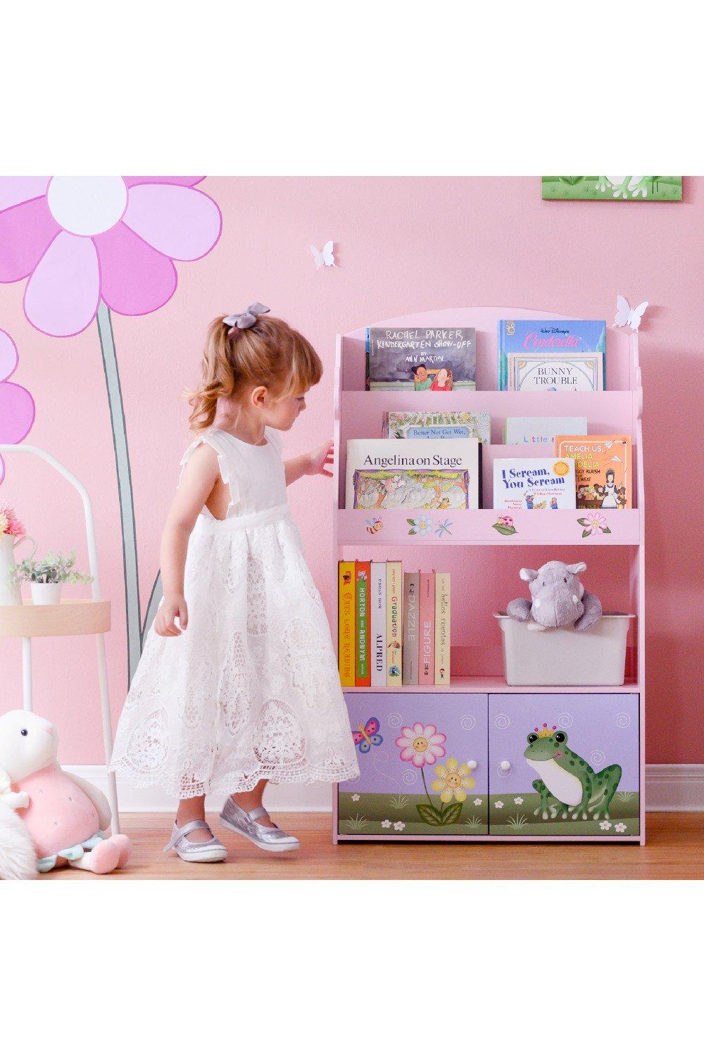 Fantasy Fields Magic Garden Kids 3-tier Wooden Bookcase & Storage