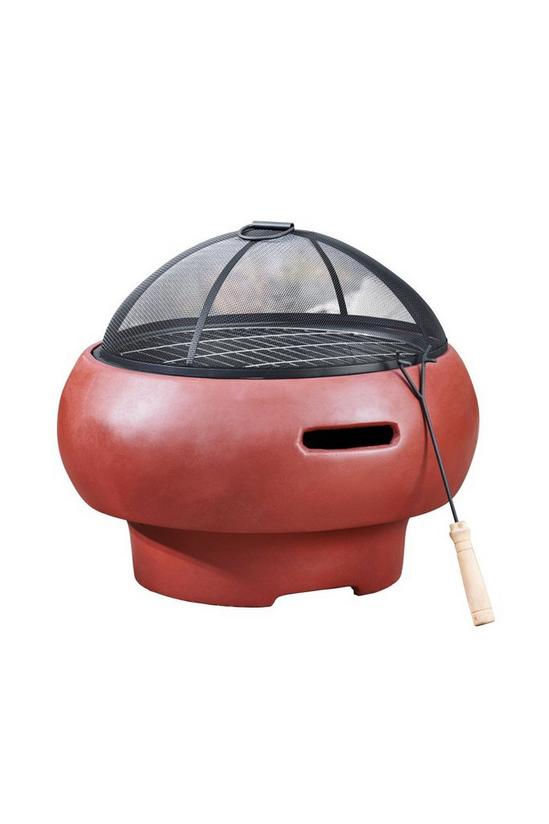 Teamson Home Garden Small, Round Wood Burning Fire Pit, Outdoor Furniture Chimenea 1