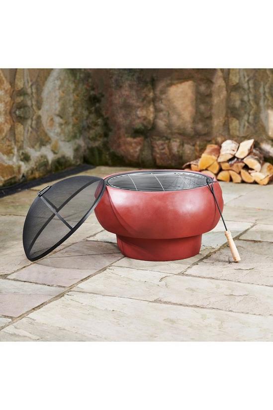 Teamson Home Garden Small, Round Wood Burning Fire Pit, Outdoor Furniture Chimenea 3