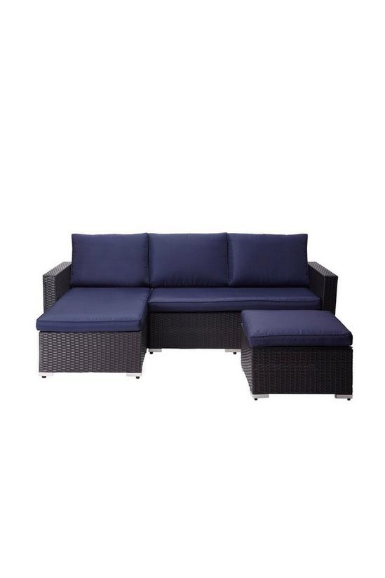 Teamson Home Outdoor Garden Furniture,Rattan Wicker Patio Sectional Sofa Set 2