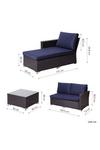 Teamson Home Outdoor Garden Furniture,Rattan Wicker Patio Sectional Sofa Set thumbnail 5
