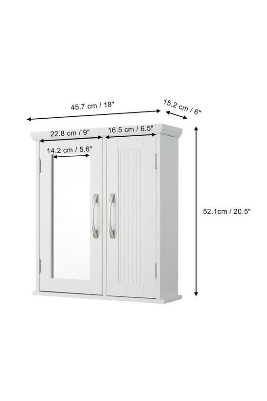 Teamson Home Wooden Bathroom Mirrored Wall Medicine Cabinet Storage With Mirror 4