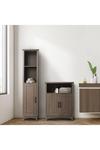 Teamson Home Russell Wooden Bathroom Linen Tower Storage Cabinet thumbnail 3