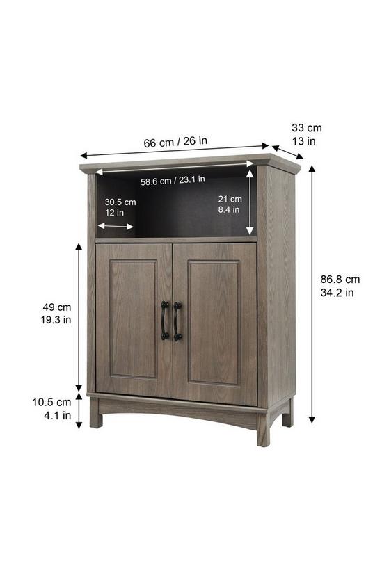 Teamson Home Russell Wooden Bathroom Free Standing Storage Cabinet 4
