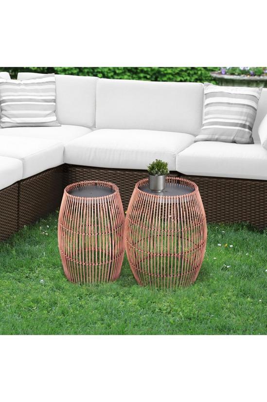 Teamson Home Teamson Home Outdoor Garden Furniture Large Round  Patio Side Table 1