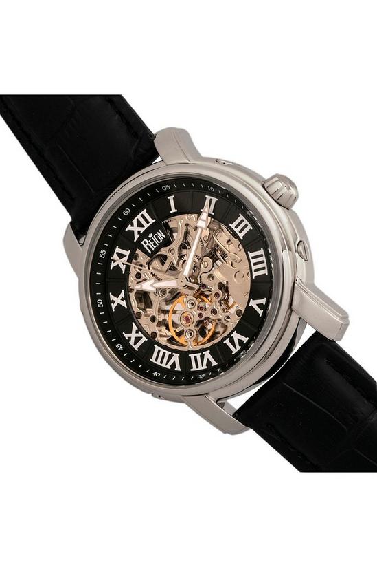 Reign Kahn Automatic Skeleton Leather-Band Watch 3