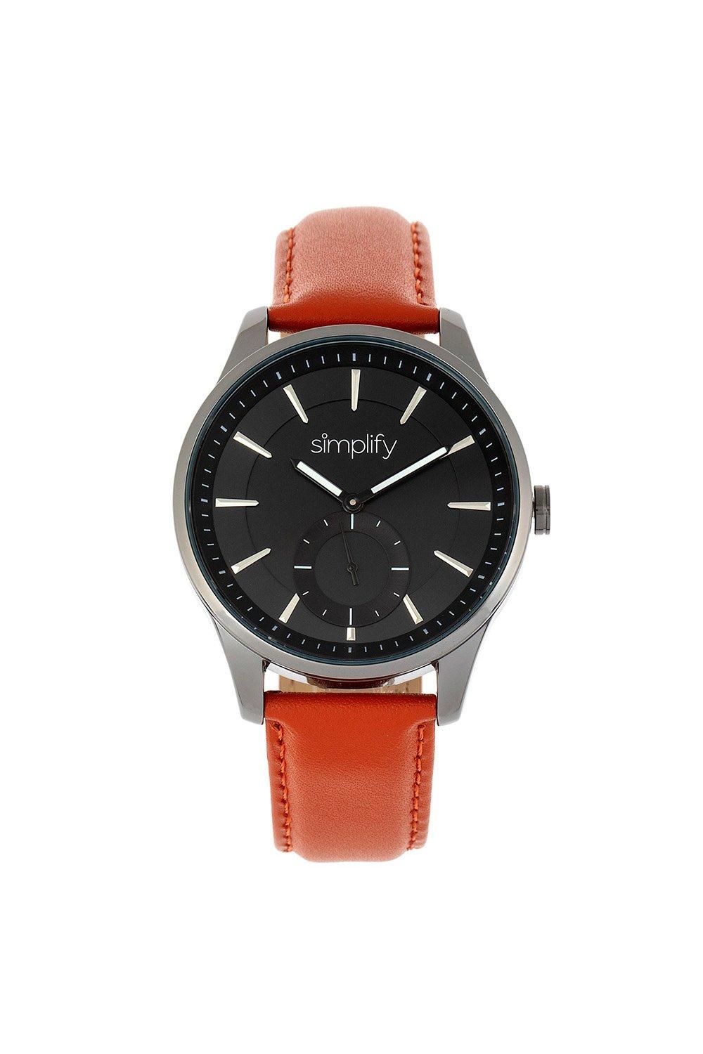 The 6600 Series Leather-Band Watch