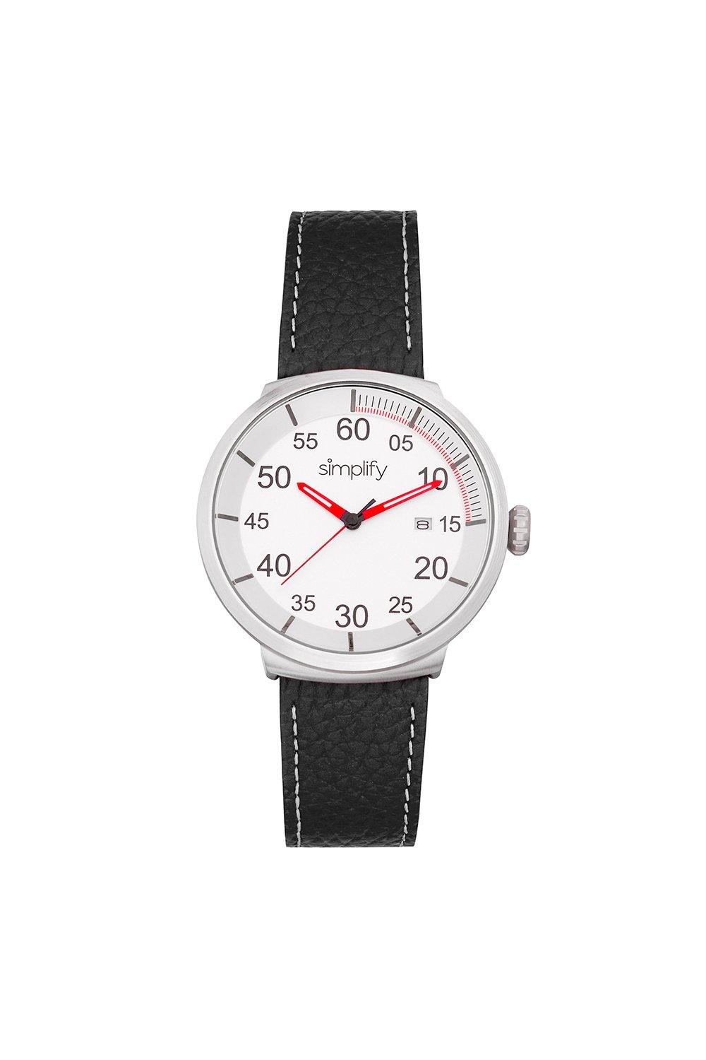 The 7100 Leather-Band Watch with Date