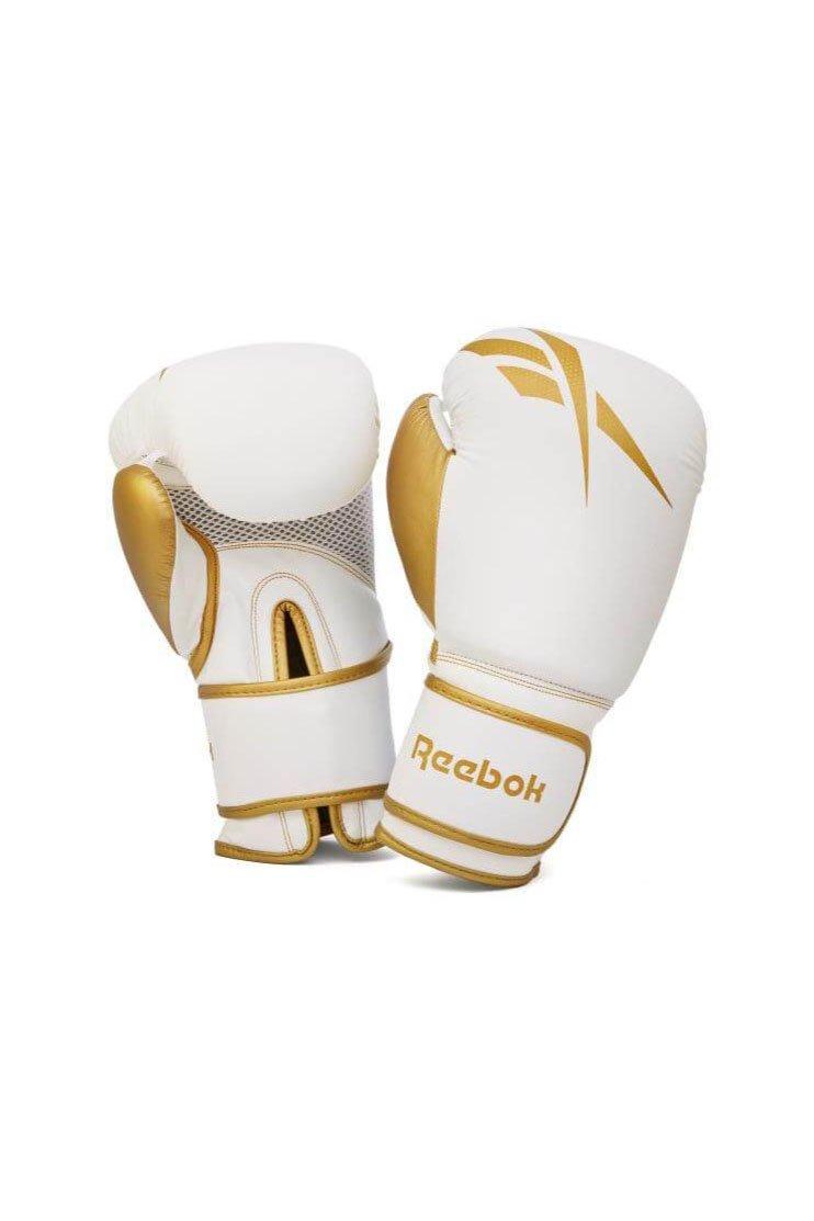 Reebok Boxing Gloves - White and Gold|Size: 16oz|white