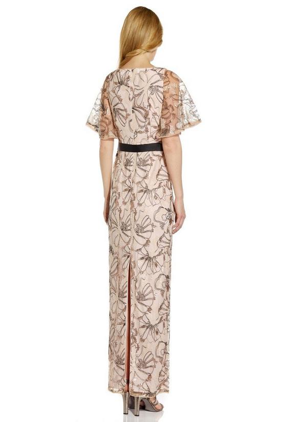 Adrianna Papell Floral Sequin Gown 3