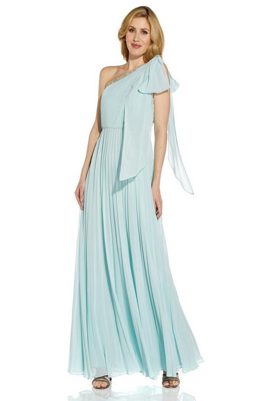 Adrianna Papell Pleated Chiffon Gown 1