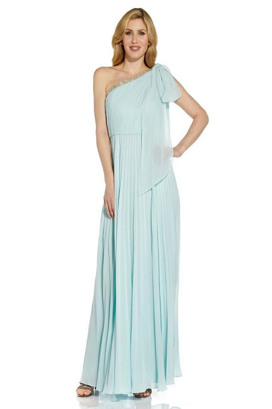 Adrianna Papell Pleated Chiffon Gown 4