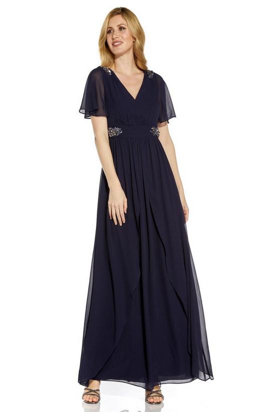 Adrianna Papell Embellished Chiffon Gown 4