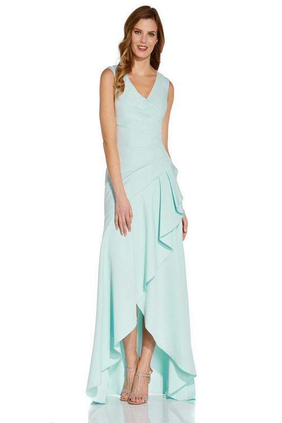 Adrianna Papell Crepe Surplice Gown 1
