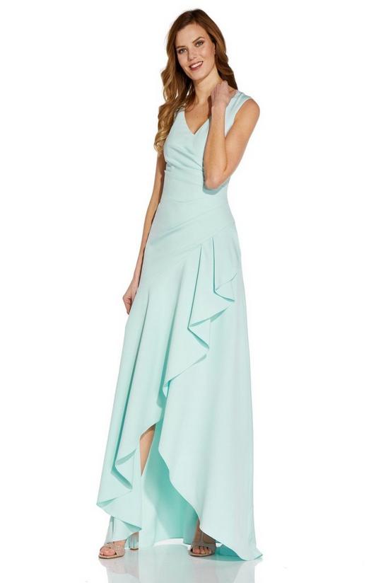 Adrianna Papell Crepe Surplice Gown 4