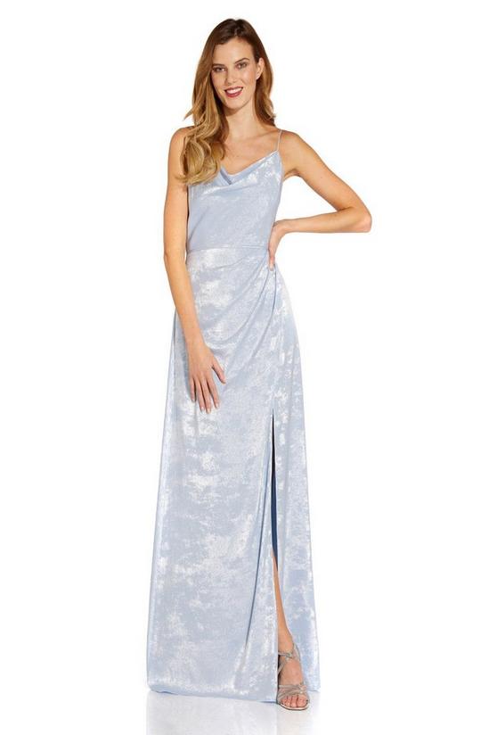 Adrianna Papell Shimmer Cowl Gown 4