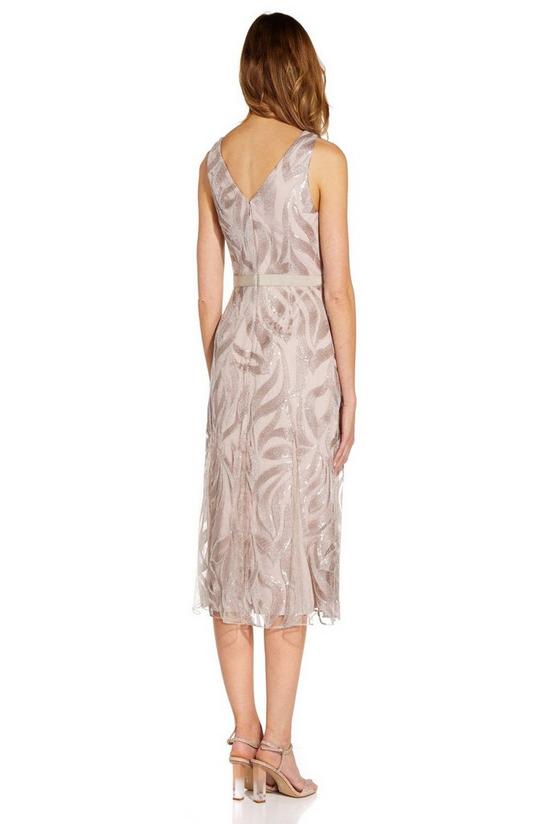 Adrianna Papell Sequin Embroidered Sheath 3