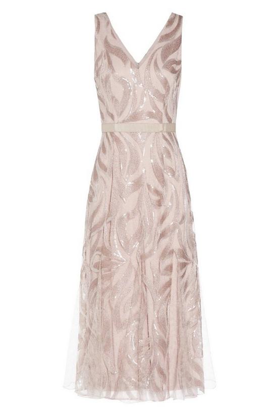 Adrianna Papell Sequin Embroidered Sheath 5