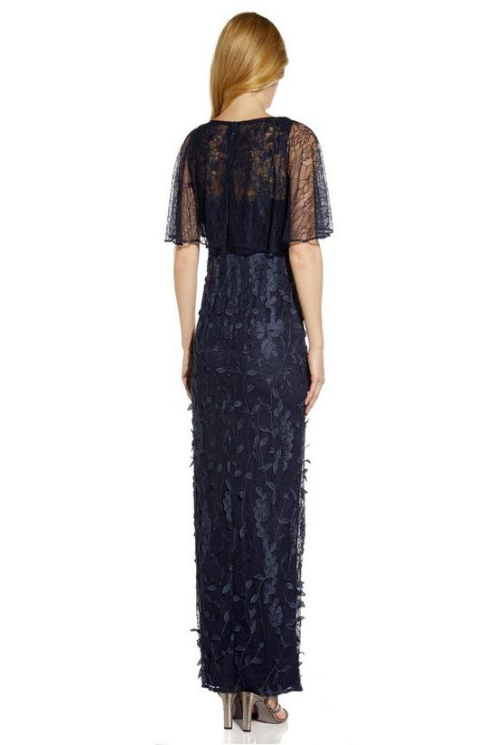 Adrianna Papell 3D Embroidered Gown 3
