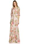 Adrianna Papell Floral Chiffon Gown thumbnail 1