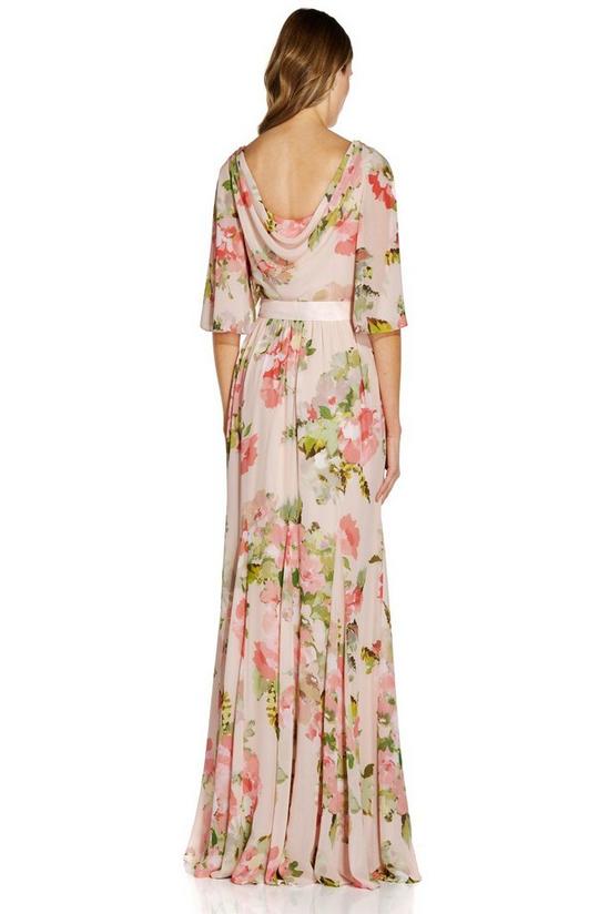 Adrianna Papell Floral Chiffon Gown 3