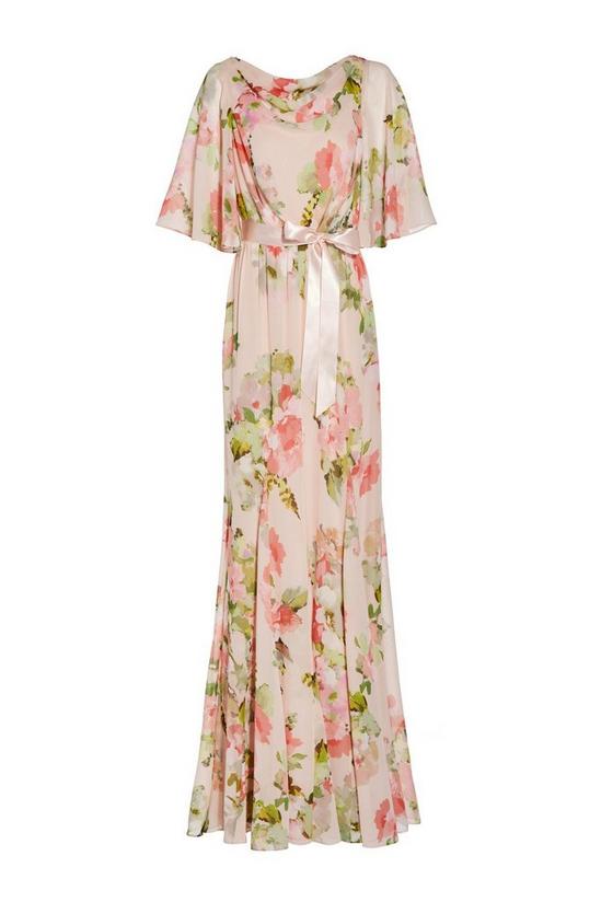 Adrianna Papell Floral Chiffon Gown 5