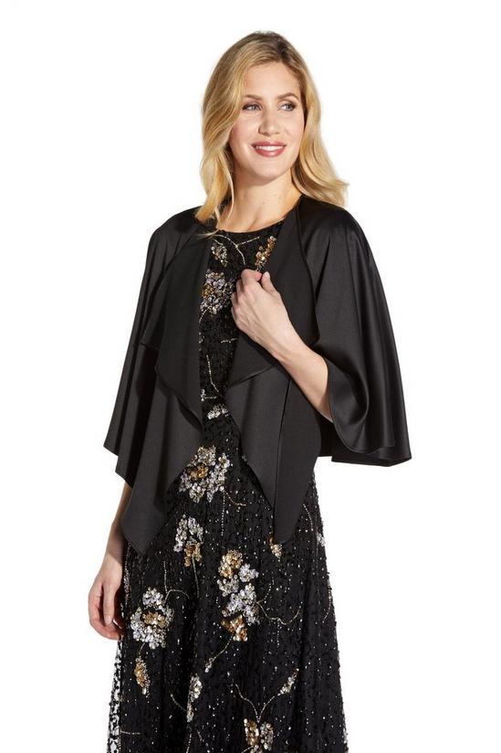 Adrianna Papell Satin Crepe Reversible Cape 1