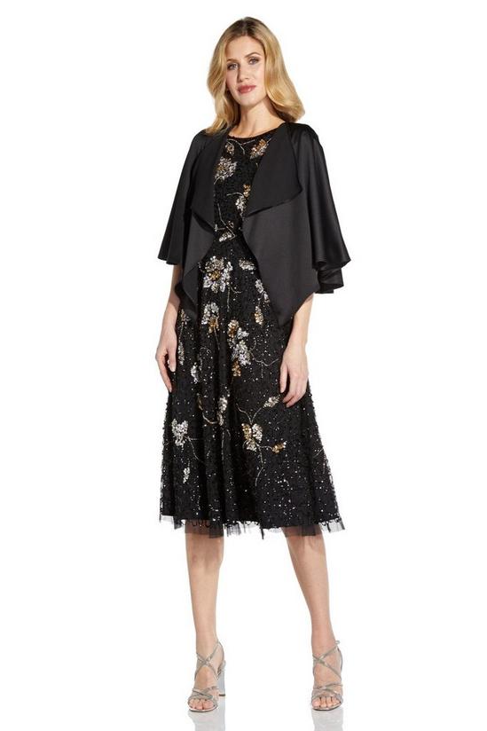 Adrianna Papell Satin Crepe Reversible Cape 4