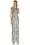 Adrianna Papell Beaded Short Sleeve Gown thumbnail 1