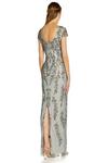 Adrianna Papell Beaded Short Sleeve Gown thumbnail 3