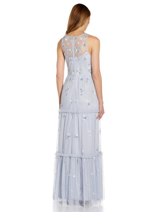 Adrianna Papell Beaded Tiered Gown 3