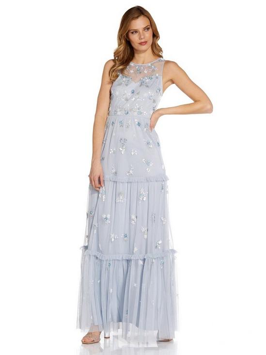 Adrianna Papell Beaded Tiered Gown 4