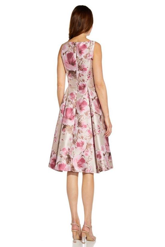 Adrianna Papell Floral Jacquard Fit And Flare 3