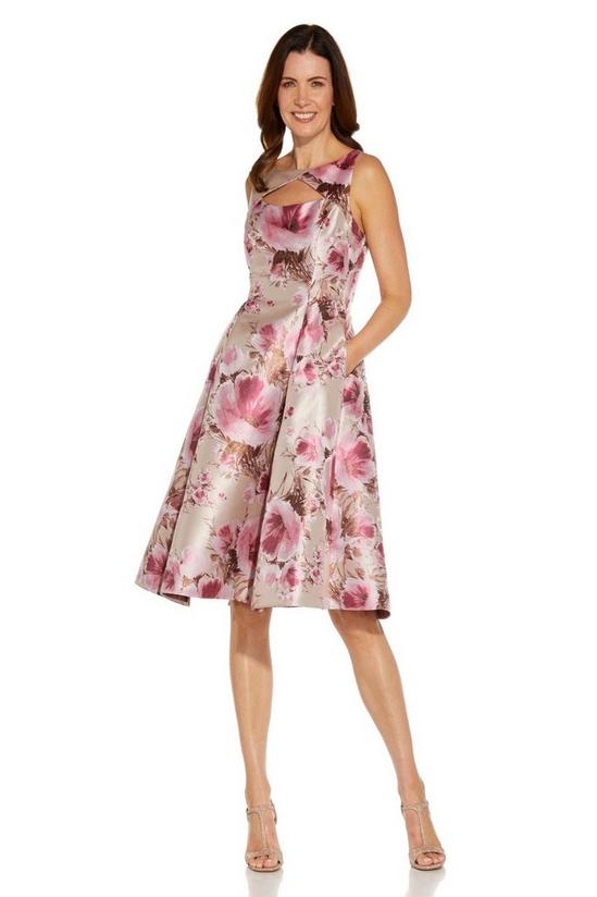 Adrianna Papell Floral Jacquard Fit And Flare 4