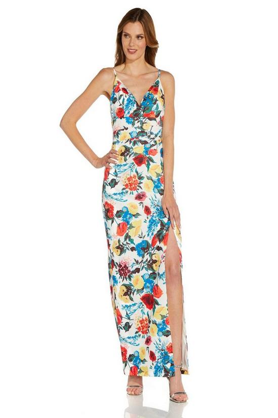 Adrianna Papell Print Crepe Gown 4