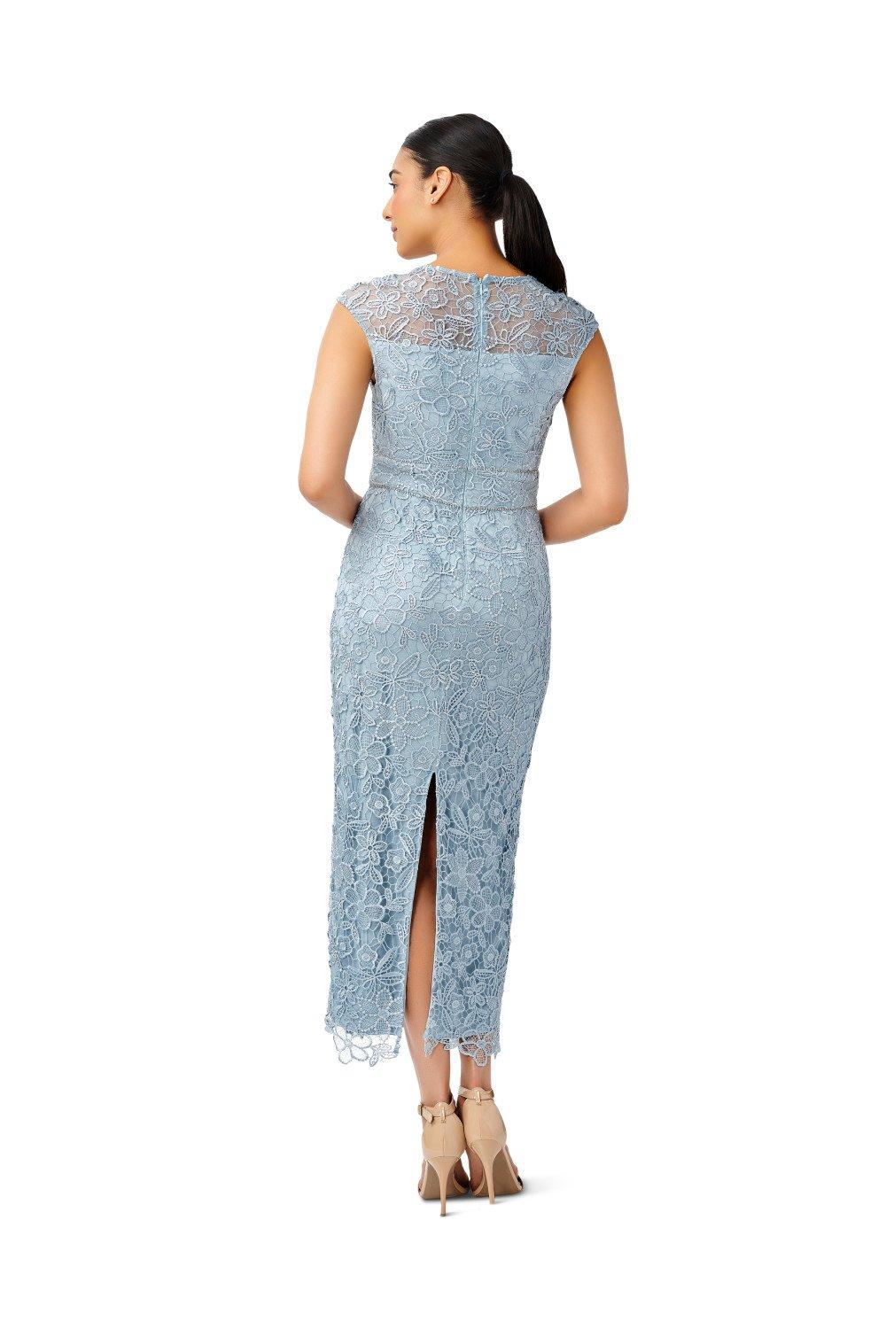 Dresses Guipure Lace Column Gown Adrianna Papell