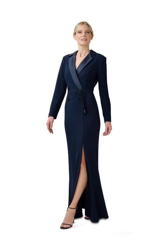 Adrianna Papell Crepe Tuxedo Gown 1