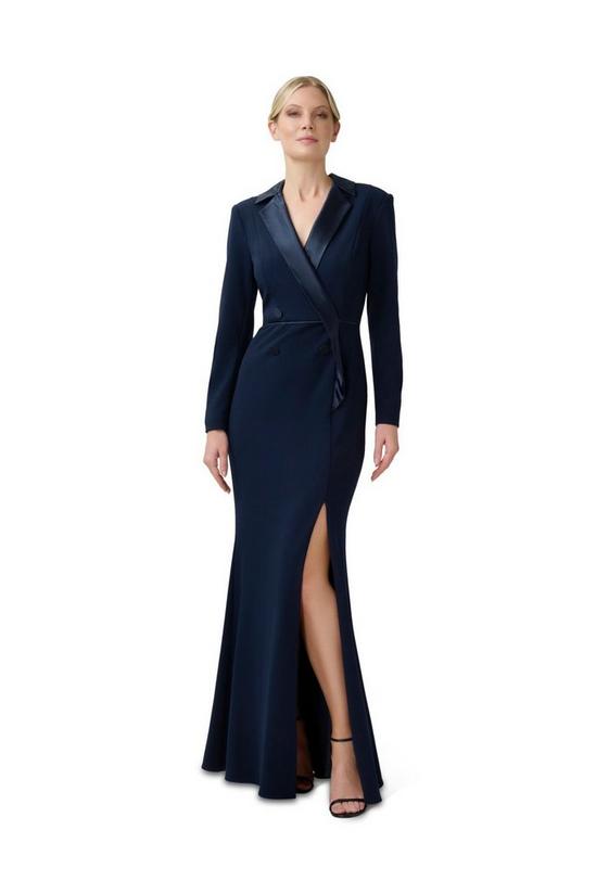 Adrianna Papell Crepe Tuxedo Gown 4