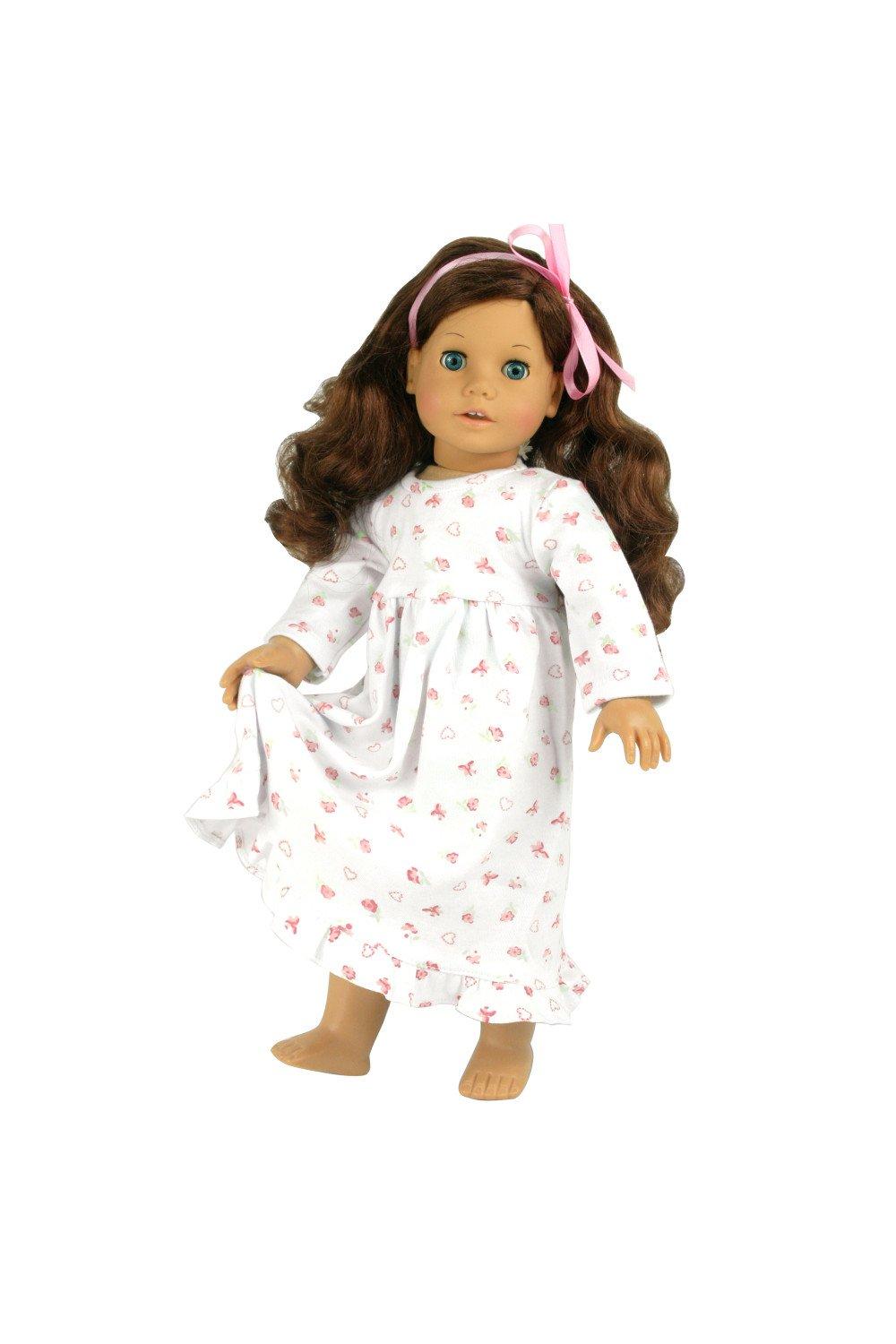 Sophia’s - Baby Dolls Clothing, 18" Doll Floral Nightgown, White